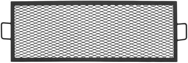 Main image of Sunnydaze X-Marks Fire Pit Cooking Grate - Outdoor Rectangle Black Steel BBQ Campfire Grill with Handles - 40-Inch
