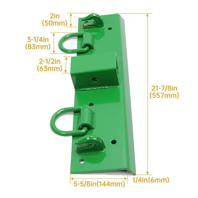 Alt view image 3 of 6 - Tractor Grab Hooks 4.96" W × 21.93" L Compact Tractor Bolt on Grab Hooks Compatible with John Deere John Deere 4100 4010 4110 4115 2320 2520 2720 2025r 2032r 2038r 2" Receiver