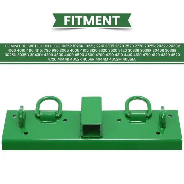 Alt view image 4 of 6 - Tractor Grab Hooks 4.96" W × 21.93" L Compact Tractor Bolt on Grab Hooks Compatible with John Deere John Deere 4100 4010 4110 4115 2320 2520 2720 2025r 2032r 2038r 2" Receiver