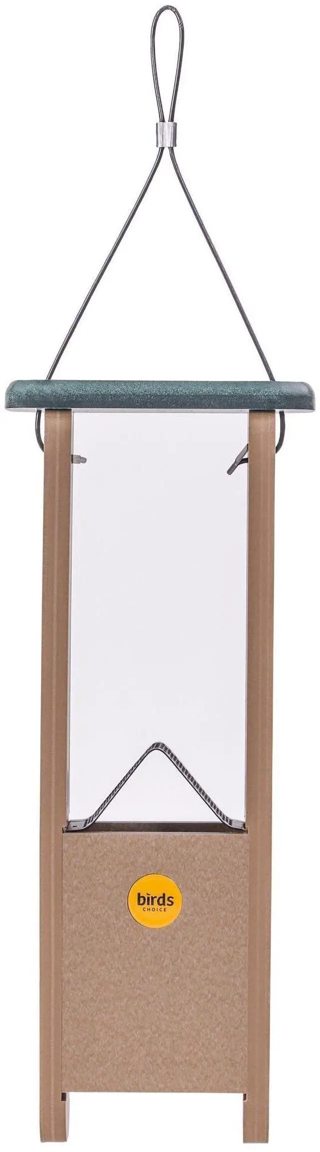 Main image of SNWP Peanut and Suet Nugget Bird Feeder, Woodpecker Bird Feeder, 1.25 Quarts, Taupe/Green