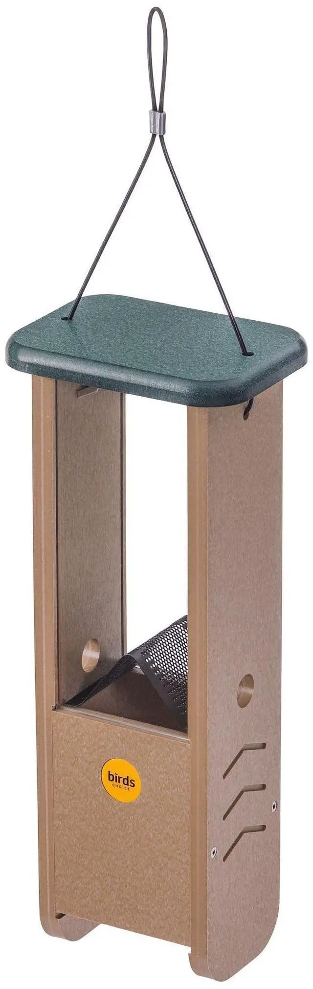 Alt view image 3 of 6 - SNWP Peanut and Suet Nugget Bird Feeder, Woodpecker Bird Feeder, 1.25 Quarts, Taupe/Green