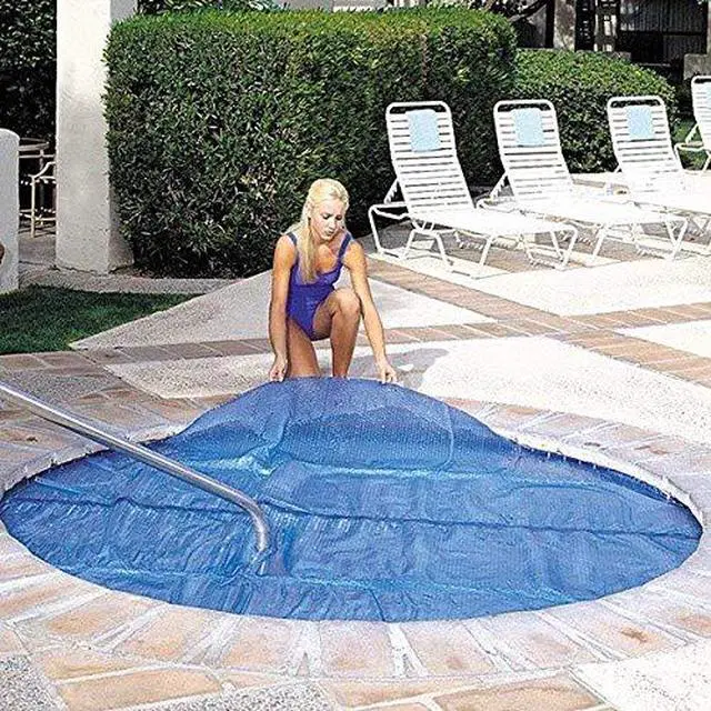 Alt view image 2 of 6 - 11' x 11' Blue Solar Cover 12 Mil for Solar Heating Spas and Hot Tubs