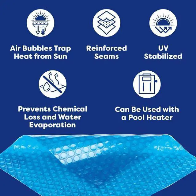 Alt view image 3 of 6 - 11' x 11' Blue Solar Cover 12 Mil for Solar Heating Spas and Hot Tubs