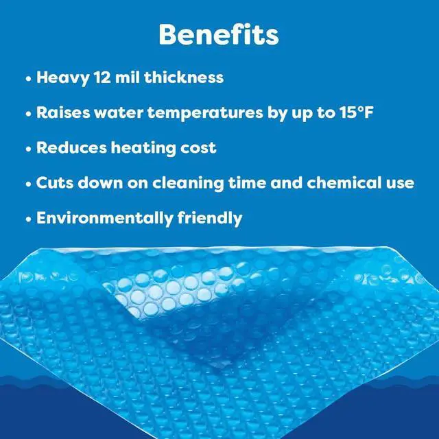 Alt view image 4 of 6 - 11' x 11' Blue Solar Cover 12 Mil for Solar Heating Spas and Hot Tubs