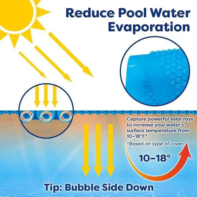 Alt view image 5 of 6 - 11' x 11' Blue Solar Cover 12 Mil for Solar Heating Spas and Hot Tubs