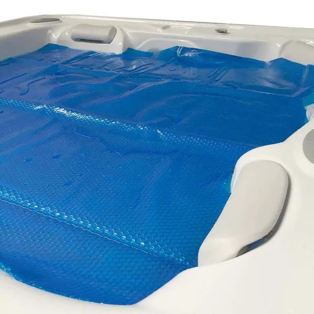 Alt view image 6 of 6 - 11' x 11' Blue Solar Cover 12 Mil for Solar Heating Spas and Hot Tubs