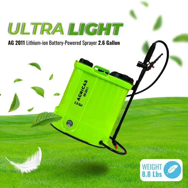 Alt view image 2 of 6 - Battery Powered Backpack Sprayer 2.6 Gallon, Adjustable 0-100 PSI Pressure, Compatible with Makita 18V Battery, 7 Nozzles, Telescopic Wand, Charger Included, Electric Sprayer, Lawn & Garden Use