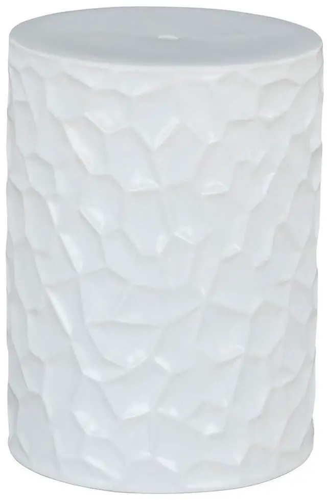 Main image of Jungrove Contemporary Ceramic Indoor/Outdoor Stool, White