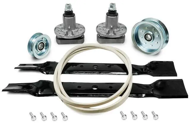 Alt view image 2 of 6 - EPR Spindle Belt Blade Idler Deck Rebuild Kit Compatible with John Deere Sabre Scotts 42 inch L100 L110 L118 L111 L108 L105 L107 GY20785