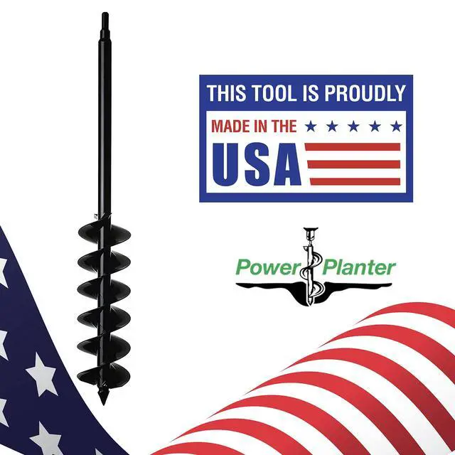Alt view image 5 of 5 - Large Bulb Auger- 4"x28" Drill Bit Hole Digger for Post Hole Diggers, Digging Holes- Bulb Planter Tool- Auger Drill for Planting- Garden Auger Digging Tool- 1/2" Non-Slip Hex Drive