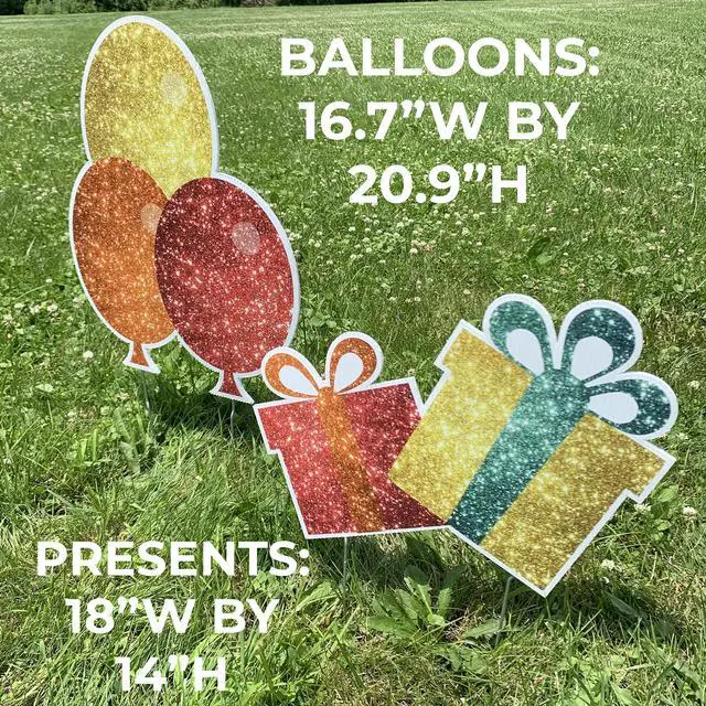 Alt view image 4 of 6 - Rainbow Sparkle Birthday Yard Decorations Happy Birthday Yard Letters, 17pcs, 19432 Includes Stakes (Happy Birthday)