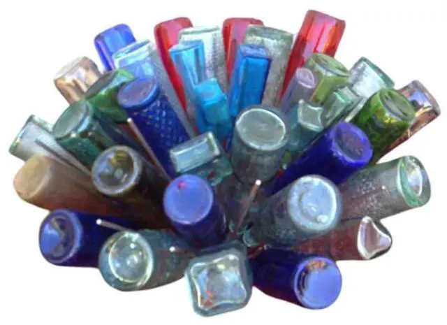 Main image of USA Awesome Blossom Southern Bottle Tree - Holds 49 Bottles -Garden Yard Wine Stake ~ Celebrate The Beauty of Colored Glass in Your Garden or Yard for Some Southern Charm