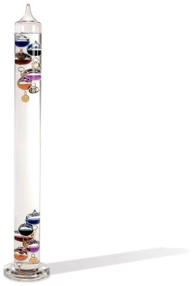 Main image of Galileo Glass Thermometer | 20-Inches Tall | Law of Physics | Indoor Room Temperature for Home House Office Desk Counter Tabletop | Holiday Gift Present