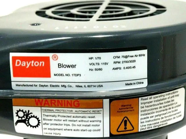 Alt view image 3 of 3 - 1TDP3A Round OEM Blower with Flange