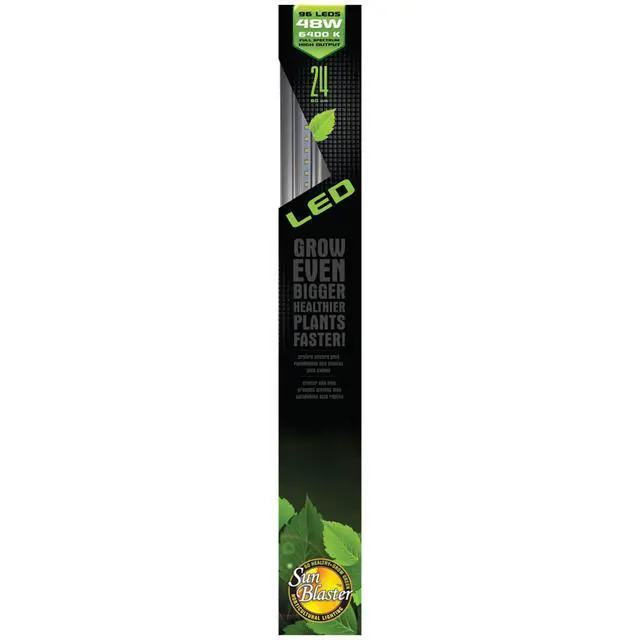 Alt view image 4 of 4 - 24'' 6400K Full Spectrum 24W Self Cooling High Output 48 HPF LED Strip Light Indoor Horticulture Greenhouse Plant Grow Lamp