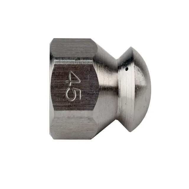 Alt view image 5 of 6 - Sewer Jetter Kit 1/4" NPT x 50' Hose & 4.5 Orifice Button Nose Nozzle 4000 PSI