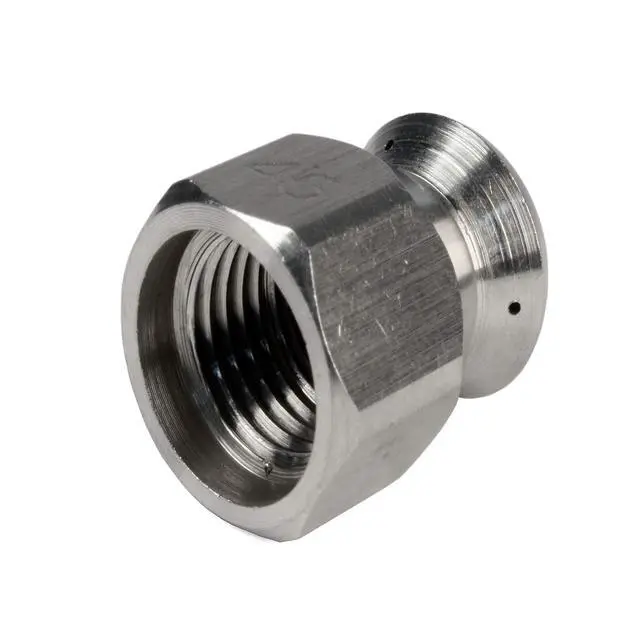 Alt view image 6 of 6 - Sewer Jetter Kit 1/4" NPT x 50' Hose & 4.5 Orifice Button Nose Nozzle 4000 PSI
