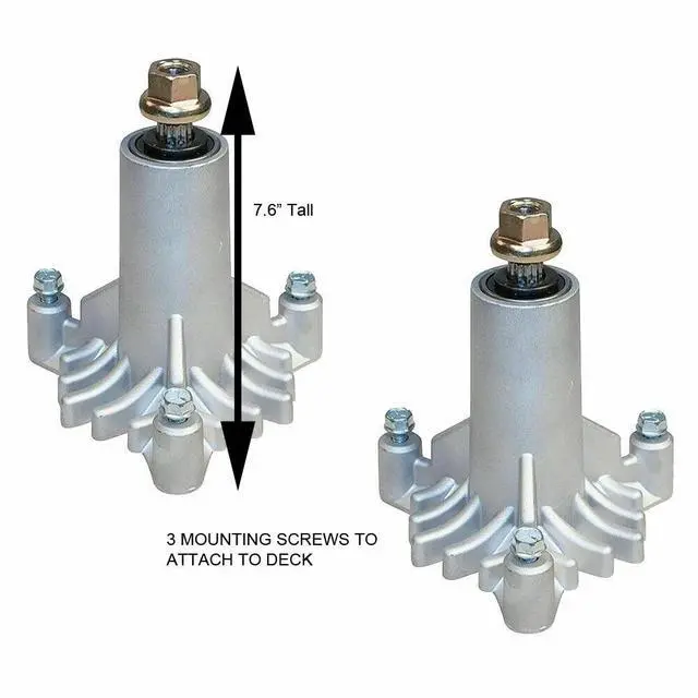 Alt view image 3 of 6 - Mower Deck Rebuild Kit Fits Craftsman with 3 Post Spindle Includes Pulleys Belt Blades Replaces Part Numbers 130794 134149 144959 173437 131494 Fits Sears Craftsman