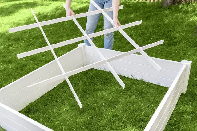 Alt view image 3 of 6 - Gardens 4x4 Garden Bed with Grow Grid, Packaging may vary