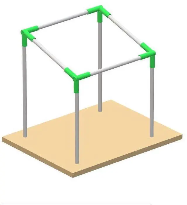 Main image of GoodsZone Canopy Fittings Set 1-3/8" Slant roof Carport Gazebo Lean to Shed Frame Connectors Coupling, Full Set for 6, 8, 10 Legs, Without Poles (for 4 Legs)