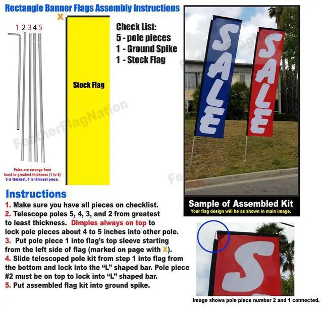 Alt view image 3 of 3 - BBQ Barbecue Flames Rectangle Feather Banner Flag with Pole Kit and Ground Spike for Restaurants, Markets, Business Owners outdoor advertising