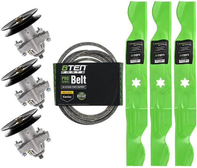 Main image of Spindle Belt Blade Kit for MTD Cub Cadet LT1050 i1050 LGT1050 SLT1550 Troy Bilt TB2450 50 inch Deck