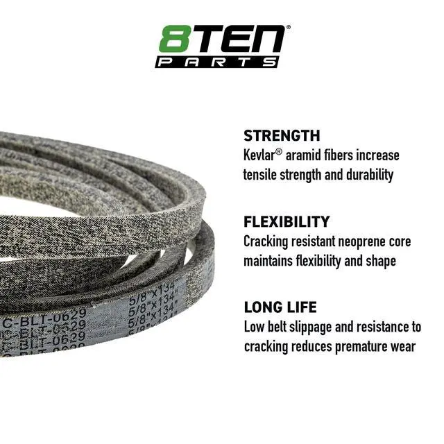 Alt view image 5 of 6 - Spindle Belt Blade Kit for MTD Cub Cadet LT1050 i1050 LGT1050 SLT1550 Troy Bilt TB2450 50 inch Deck