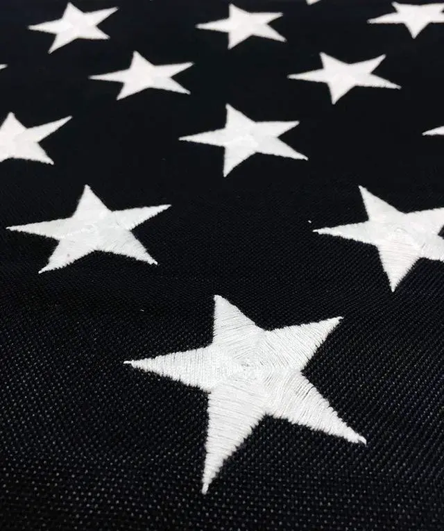Main image of Heavy-Duty American Flag 4x6' -100% Made in The USA- Durable, Long Lasting, Polyester Fabric - Embroidered Stars, Sewn Stripes, 4 Rows of Lock Stitching on The Fly End, High Wind Usage