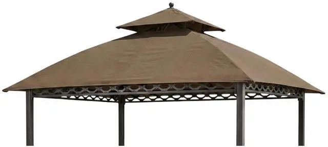 Main image of Reinforced RipLock 350 Replacement Canopy Top Cover Compatible with Pinehurst 8 x 5 Grill Gazebo Model L-GG093PST-B - Nutmeg