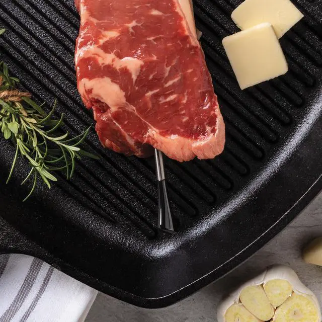 Alt view image 3 of 6 - Stake Wireless Bluetooth Meat Thermometer, Battery-Free Probe, 2-Min USB Charge (Up to 4 Hrs), 32-ft App Range (iOS/Android), 572°F Ceramic Handle, Alerts, Graphs & Up to 8 Probes (BT-150)