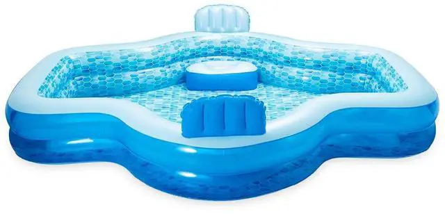 Main image of Members Mark Elegant Family Pool 10 Feet Long 2 Inflatable Seats with Backrests - 1 Pack