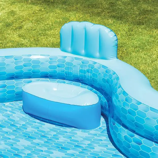 Alt view image 5 of 6 - Members Mark Elegant Family Pool 10 Feet Long 2 Inflatable Seats with Backrests - 1 Pack