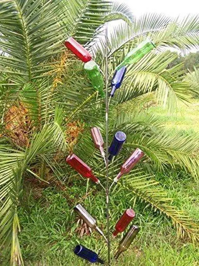 Alt view image 2 of 4 - USA Made - Southern Classic Garden 13 Wine Bottle Tree ~ 6 Feet ~ Our Most Popular Southern Wine BottleTree Decor