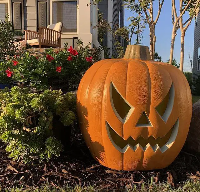 Main image of 21" Jack-O-Lantern Halloween Plastic Pumpkin Lantern Jack o Lanterns Lighted Pumpkin Decorations with LED Bulb for Indoor/Outdoor Decoration