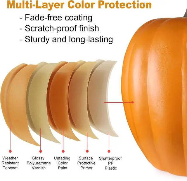 Alt view image 4 of 6 - 21" Jack-O-Lantern Halloween Plastic Pumpkin Lantern Jack o Lanterns Lighted Pumpkin Decorations with LED Bulb for Indoor/Outdoor Decoration