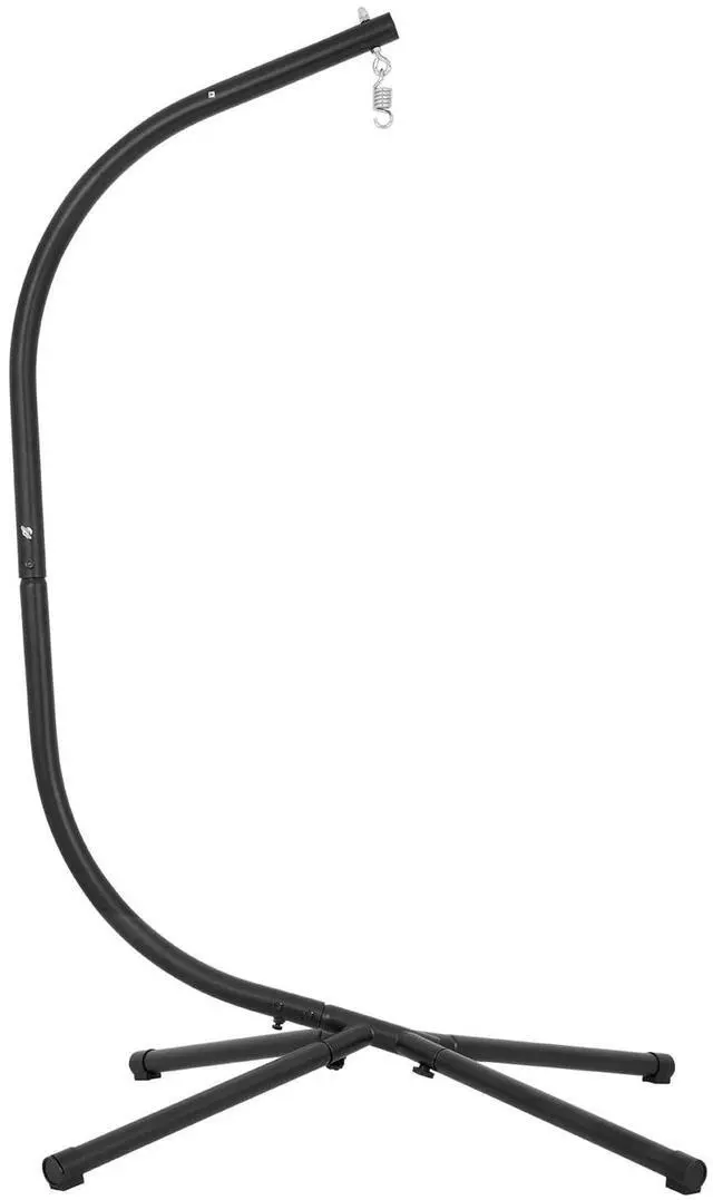 Main image of Hanging Hammock Chair Stand | Outdoor, Solid Steel, Heavy Duty Construction, C Stand Air Porch Swing, Stand Only