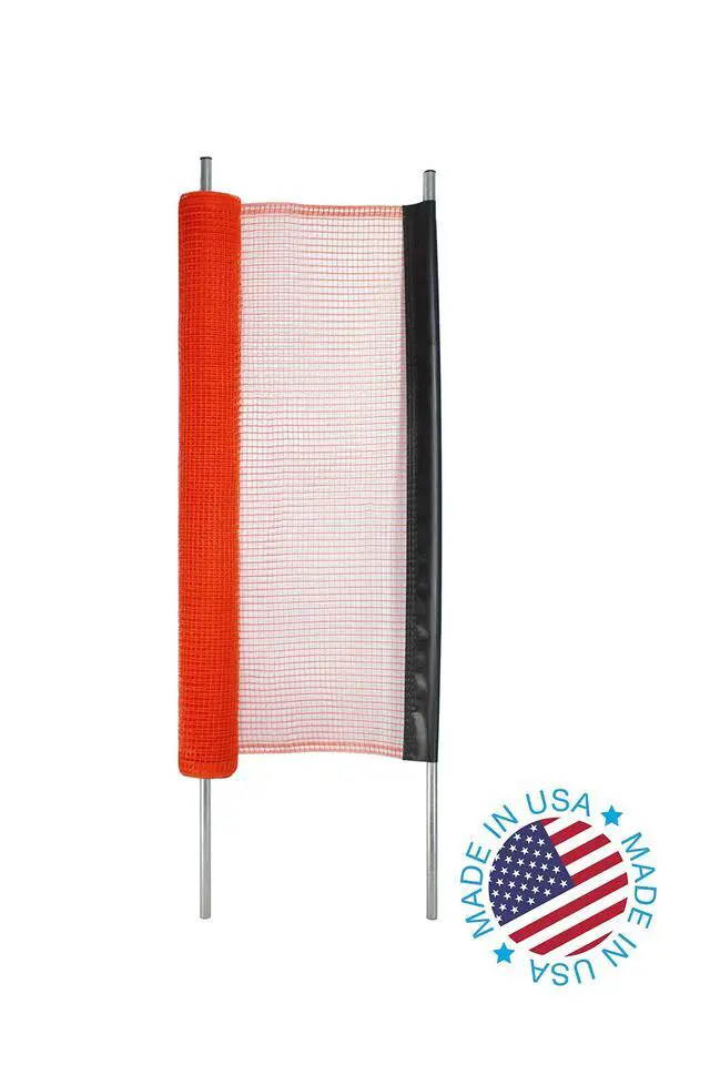 Alt view image 3 of 6 - Non-Retractable Driveway Safety Net, Orange, 18' | Outdoor Barrier; Playtime Safety; Yard Safety