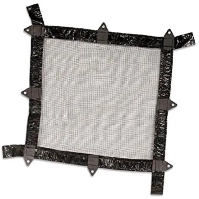 Alt view image 5 of 6 - HYDROTOOLS Leaf Net Heavy Duty Winter Leaf Net Pool Cover For Above Ground Swimming Pools | For 28 FT Round Pools | 31 FT Netting Size | Black | Winch & Cable Included | CO928