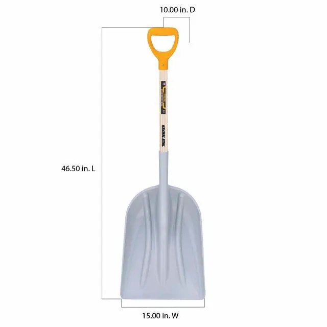 Alt view image 4 of 4 - True Temper 1680700 Poly Scoop with Hardwood Handle and D-Grip
