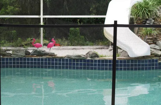 Alt view image 5 of 6 - VisiGuard - The Most See-Through Pool Fence on The Market | Removable Child Safety Fence (Green, 5' x 10')