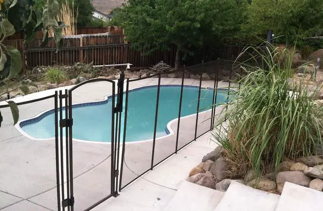 Alt view image 3 of 6 - VisiGuard - The Most See-Through Pool Fence on The Market | Removable Child Safety Fence (Brown, 5'x10')
