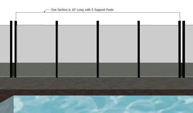 Alt view image 6 of 6 - VisiGuard - The Most See-Through Pool Fence on The Market | Removable Child Safety Fence (Brown, 5'x10')