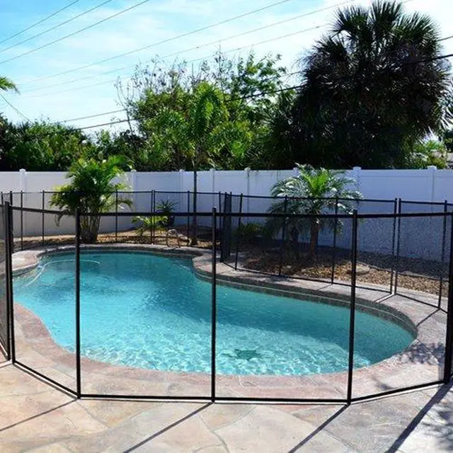 Alt view image 6 of 6 - Visiguard is The Most See-Thru Pool Fence on The Market | Removable Child Safety Fence. (White, 5'x10')