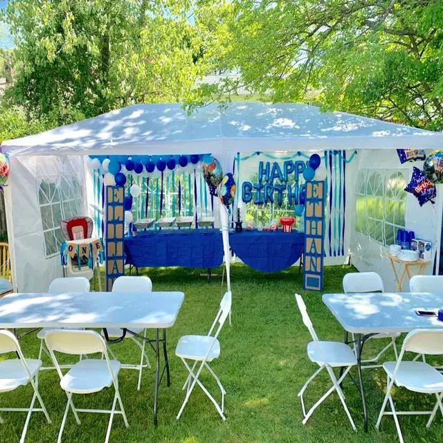 Main image of 10'x20' Party Canopy Tent Outdoor Wedding Tent Waterproof UV Protection Gazebo Pavilion with 4 Removable Sidewalls Heavy Duty Portable Camping Shelter BBQ Pavilion Canopy Cater Events, White