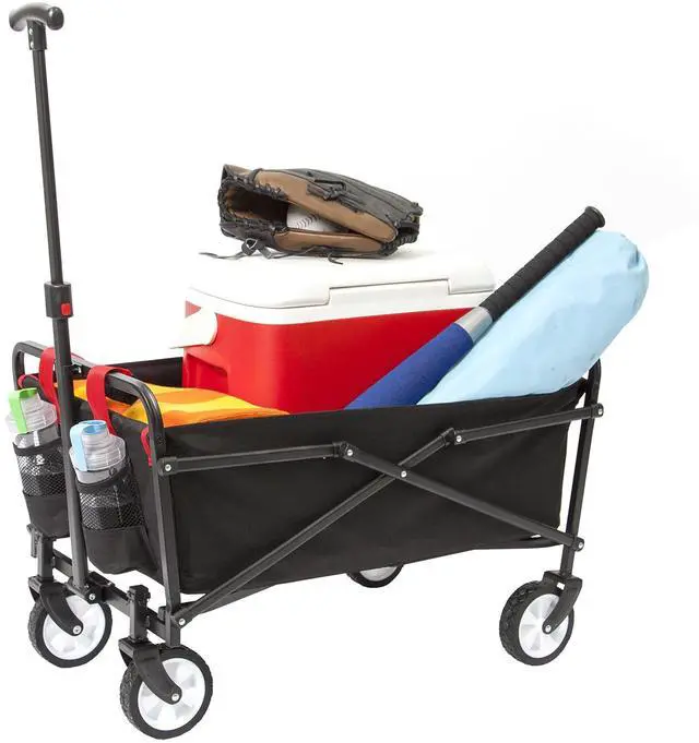 Main image of Collapsible Folding Beach Outdoor Utility Wagon (Black)