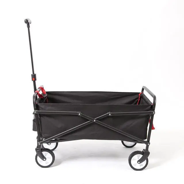 Alt view image 4 of 6 - Collapsible Folding Beach Outdoor Utility Wagon (Black)