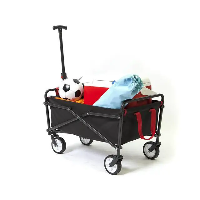 Alt view image 6 of 6 - Collapsible Folding Beach Outdoor Utility Wagon (Black)