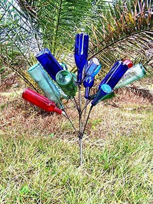 Alt view image 2 of 6 - USA Classic Bottletree Bush Bottle Tree Southern Wine - MINI Classic Holds 16 Bottles. Heavy Duty Solid Steel and Made in USA