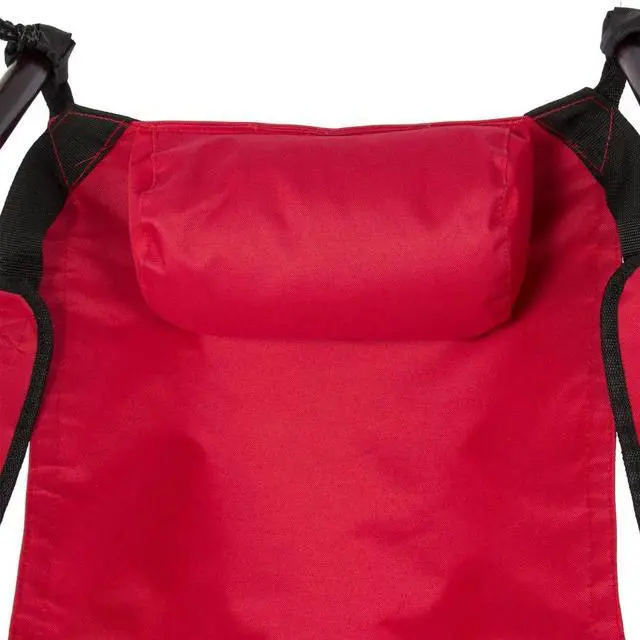 Alt view image 3 of 6 - Hammock Hanging Chair Air Deluxe Outdoor Chair Solid Wood 250lb Red