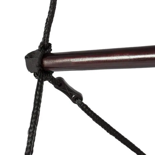 Alt view image 6 of 6 - Hammock Hanging Chair Air Deluxe Outdoor Chair Solid Wood 250lb Red
